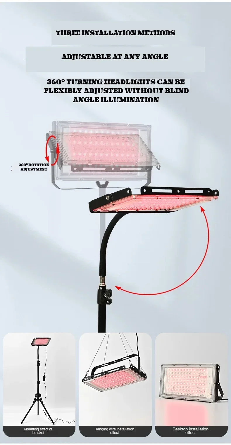 Red Light Therapy Device – 96 LED Dual Wavelength Panel with Adjustable Stand