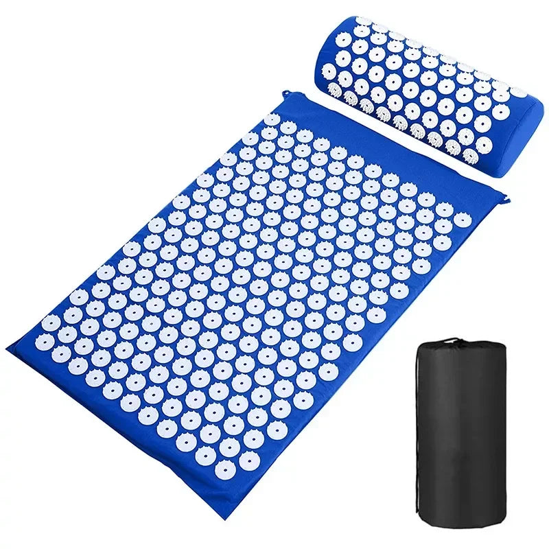 Acupressure Spike Massage Mat and Pillow Set