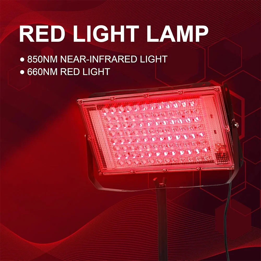 Red Light Therapy Device – 96 LED Dual Wavelength Panel with Adjustable Stand