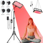 Red Light Therapy Device – 96 LED Dual Wavelength Panel with Adjustable Stand